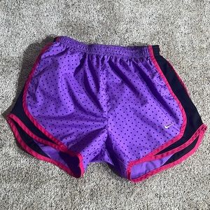 Nike Women’s purple athletic shorts lined workout bottoms ladies running shorts